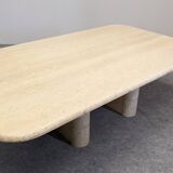 Table basse en travertin, Italie vers 1970