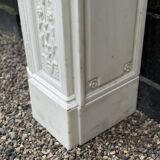 Louis XVI Style Fireplace In Statuary White Marble Circa 1880