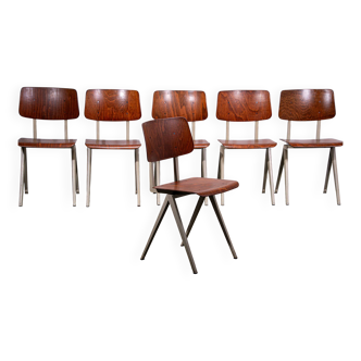 6x S16 chair by Galvanitas. Circa 1970