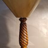 Vintage 1960 solid wood lamp