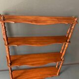 Large old wall shelf in turned wood, Napoleon III / XIXth era