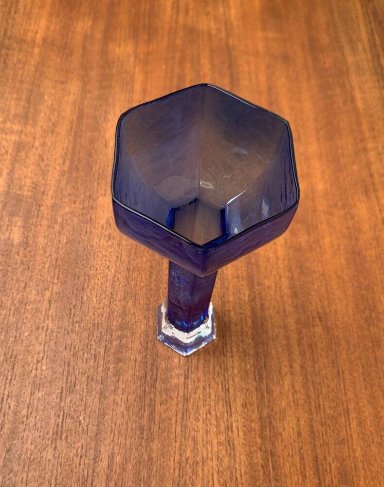 Vintage Glass Art Vase by Renate Stock for Sea Glasbruk, Sweden, 1970s