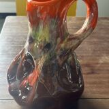 Vintage Vallauris Glazed Ceramic Pitcher, 30 cm High