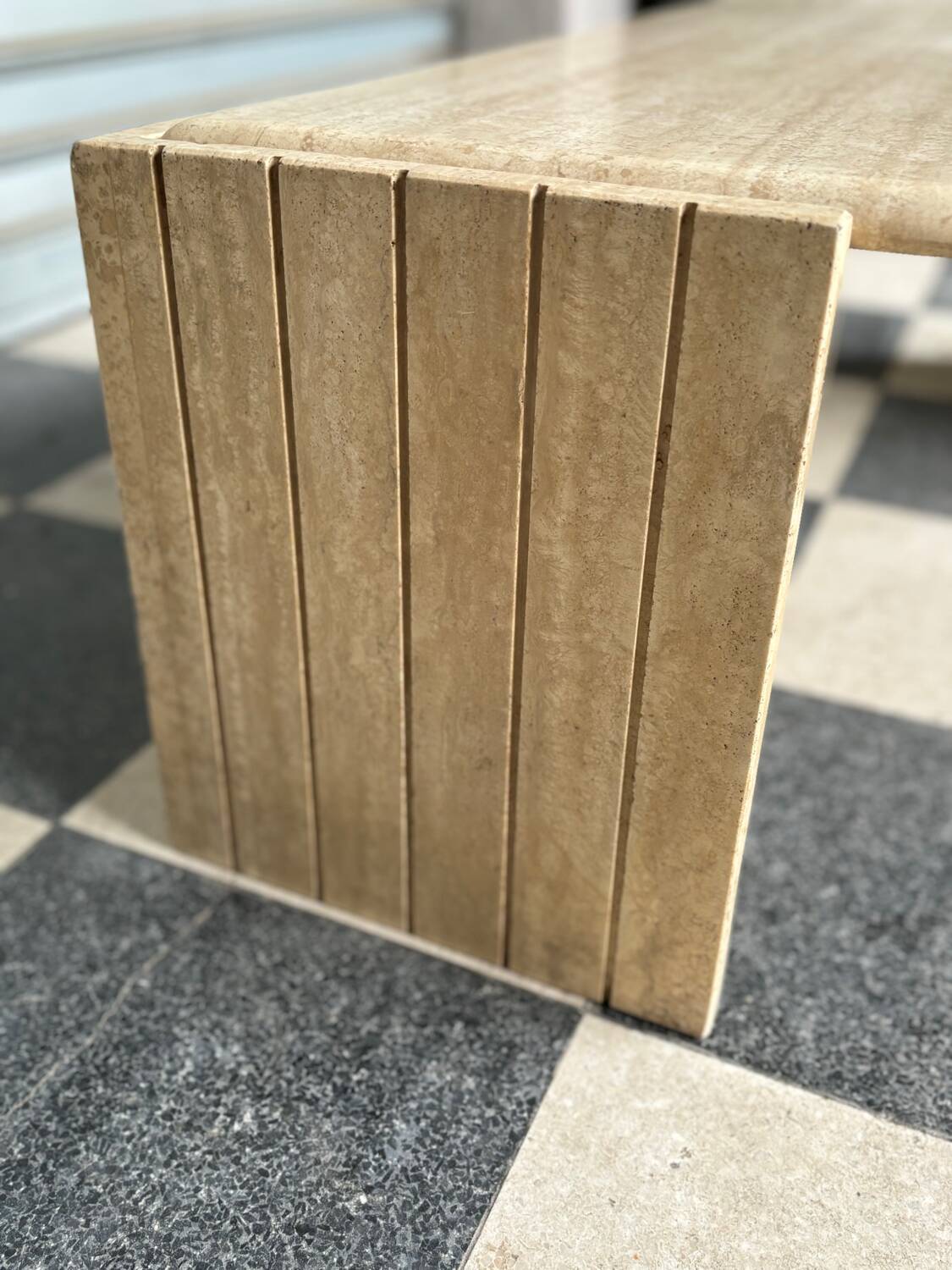 Vintage travertine coffee table