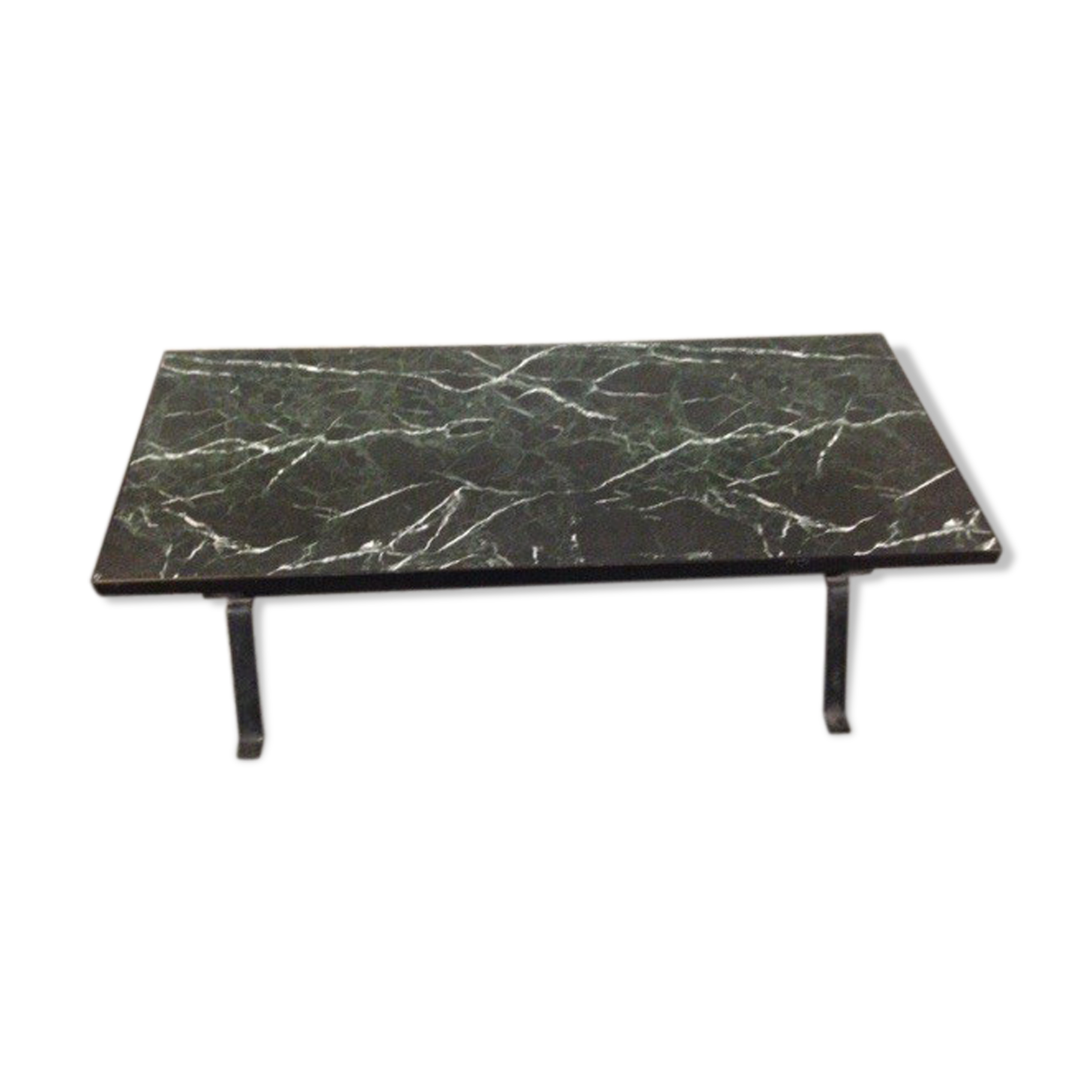 Lower formica and wrought iron table
