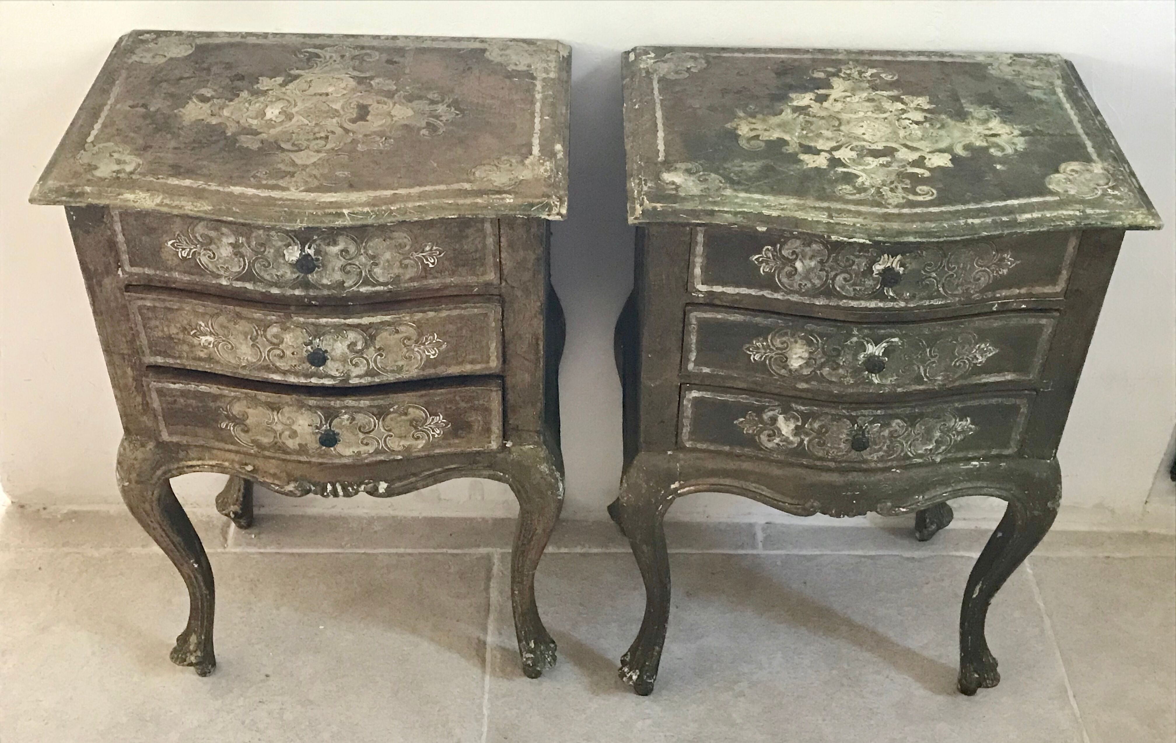 Pair of florentine bedsides