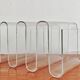 Sculptural range of Mid Century Modern in plexiglass from the 1970s.