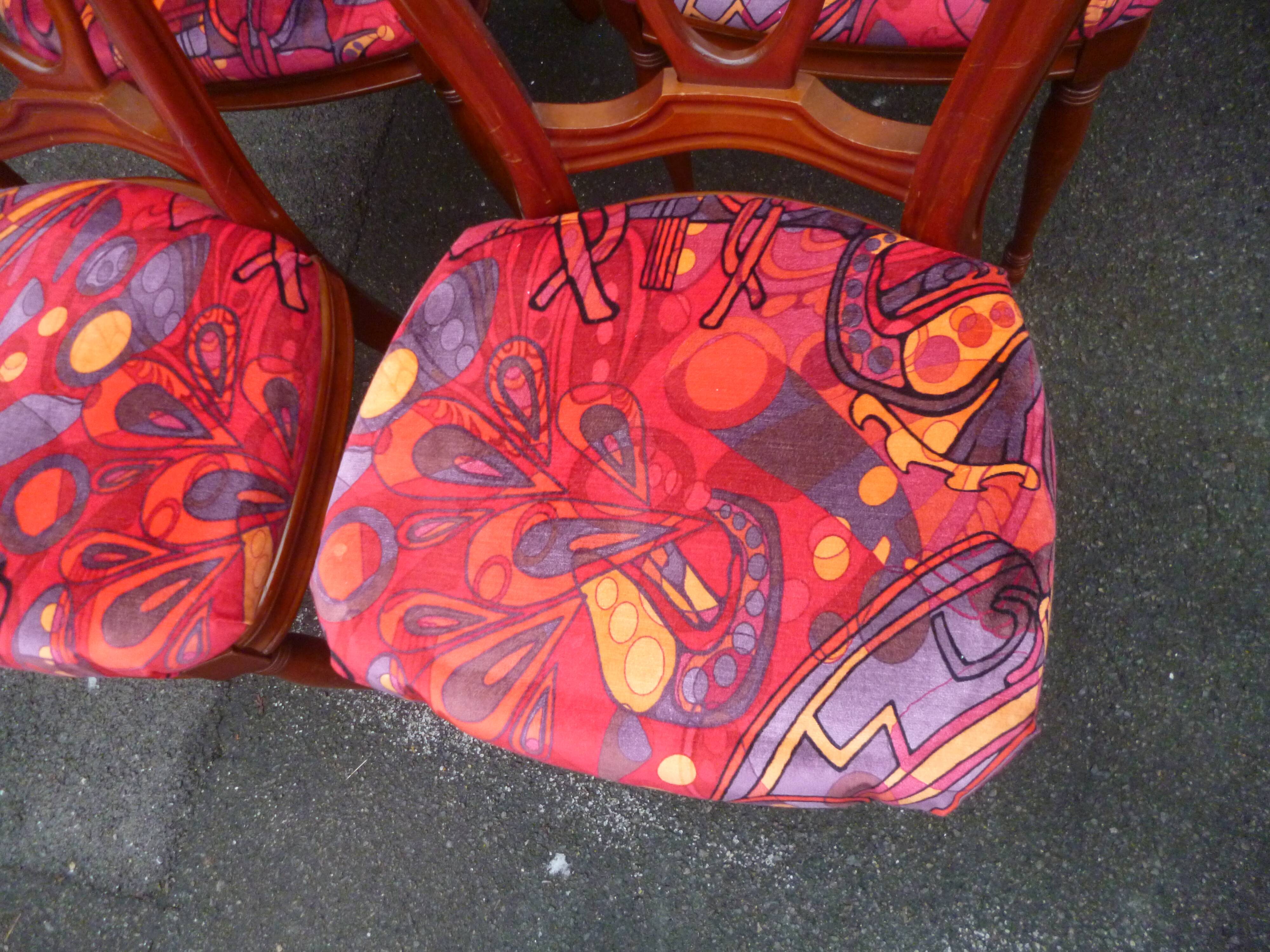 Suite of 6 Louis Philippe style cherry chairs