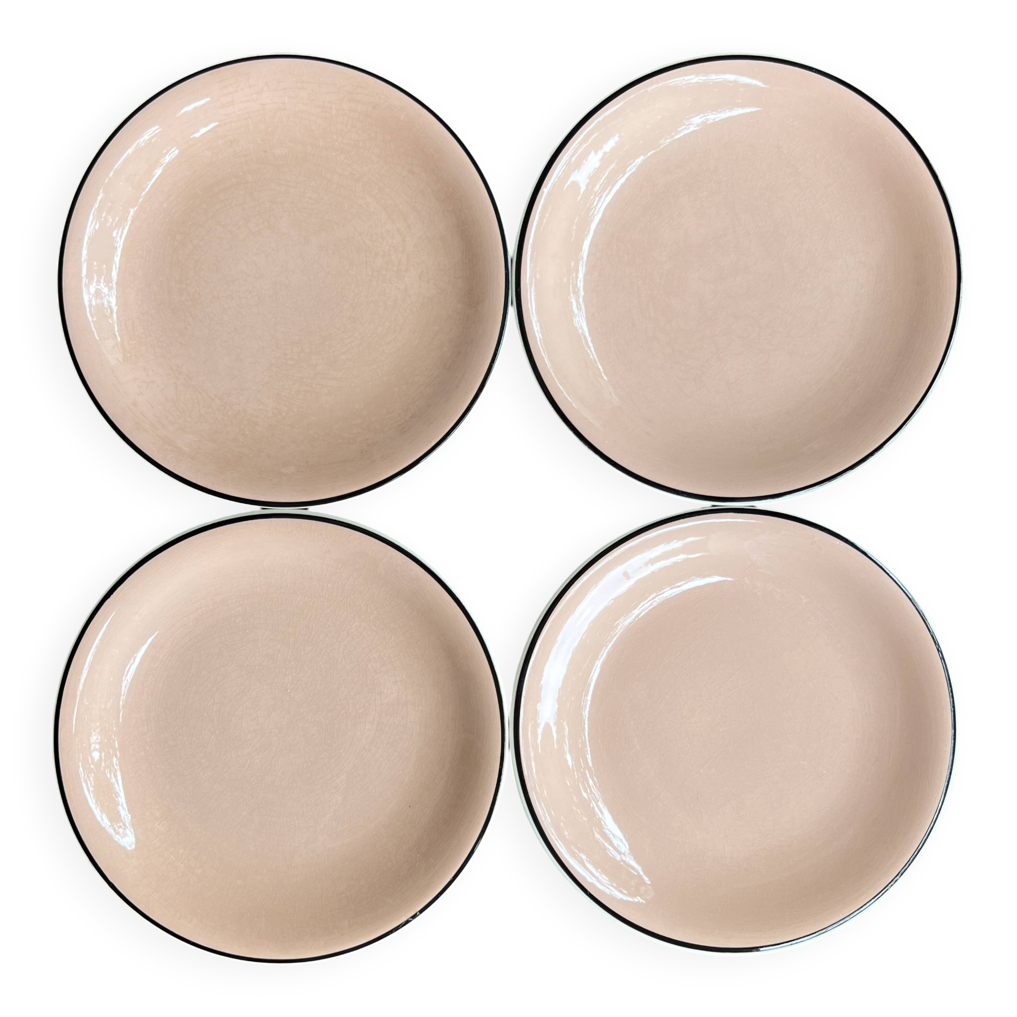 4 Villeroy & Boch vintage pink dessert plates