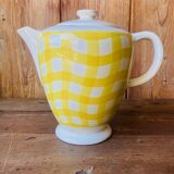 Old yellow teapot tablecloth