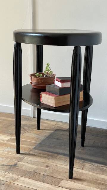 Gueridon console bois noir art déco