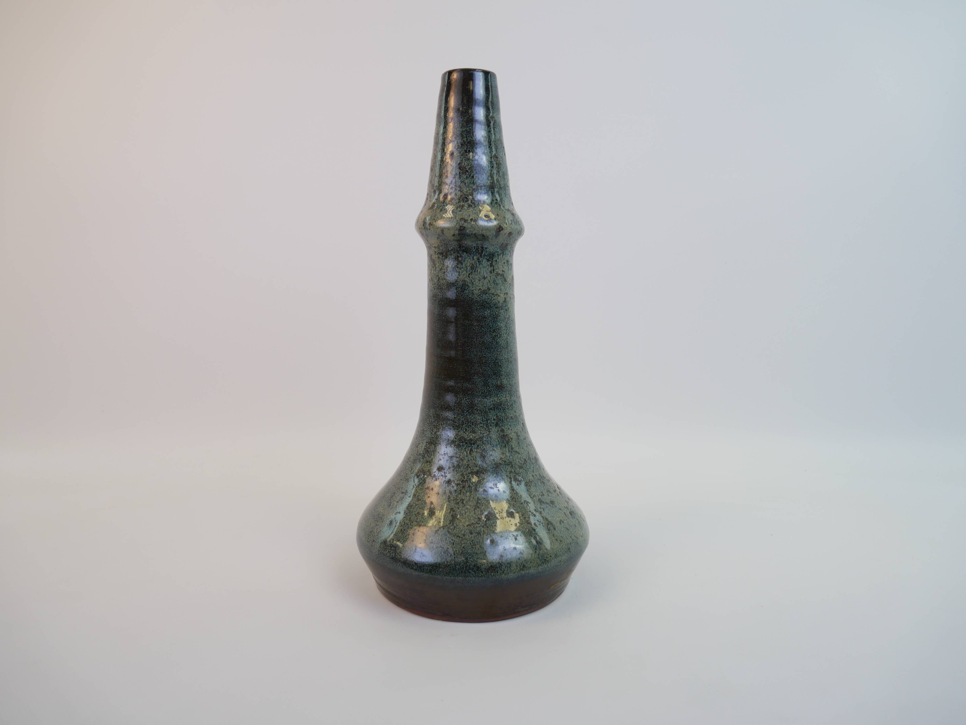 Large sea green ceramic lamp base