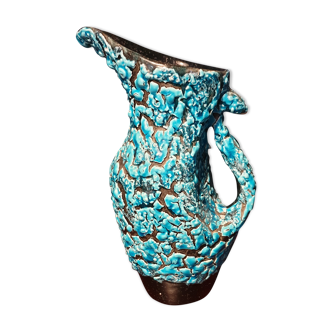 Turquoise blue vintage pitcher