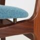 Set of 4 reupholstered Danish teak chairs, 1960s