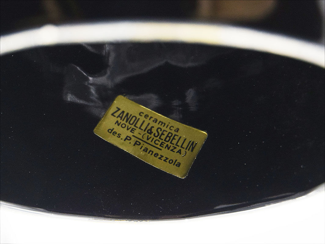 Pompeo Pianezzola pair of ceramic vases from Nove 1970s