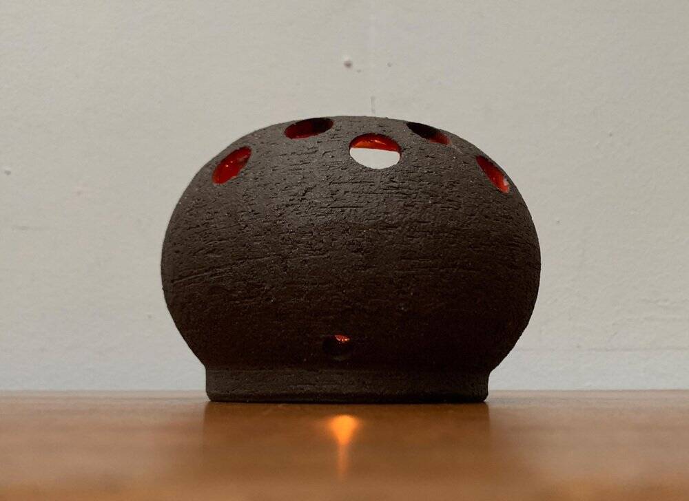 Danish studio candlestick from the mid-century by Lovemose, 1960s.