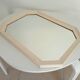 Vintage octagonal white lacquered mirror
