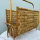 Rattan and woven wicker magazine rack