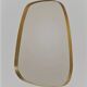 Rear view mirror and free form brass outline 75x65cm
