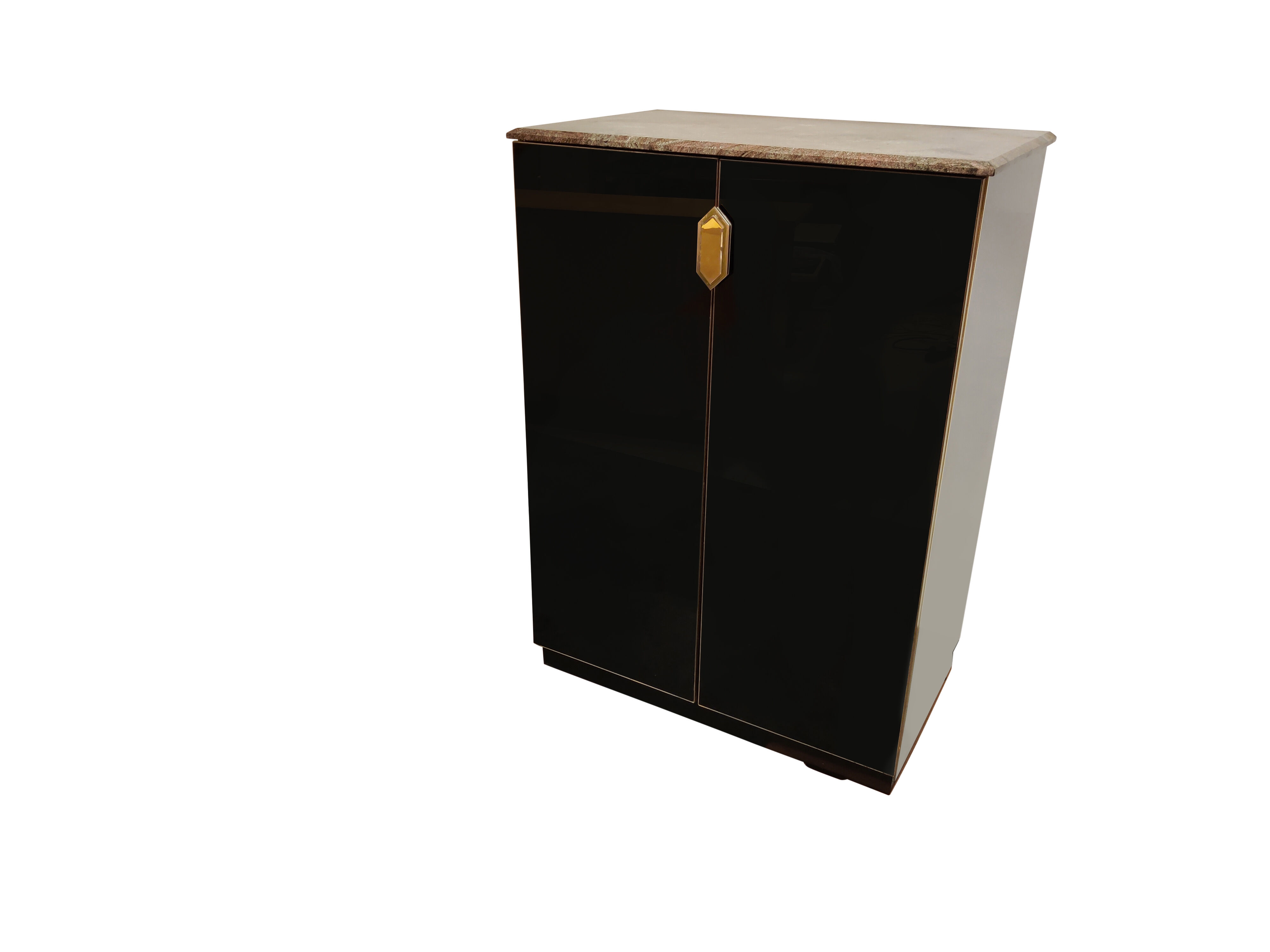 Black glass  bar, 1970s