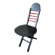 Folding chair 80s red and black