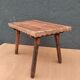 Raw hammered side table