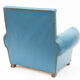 Fauteuil club en cuir bleu
