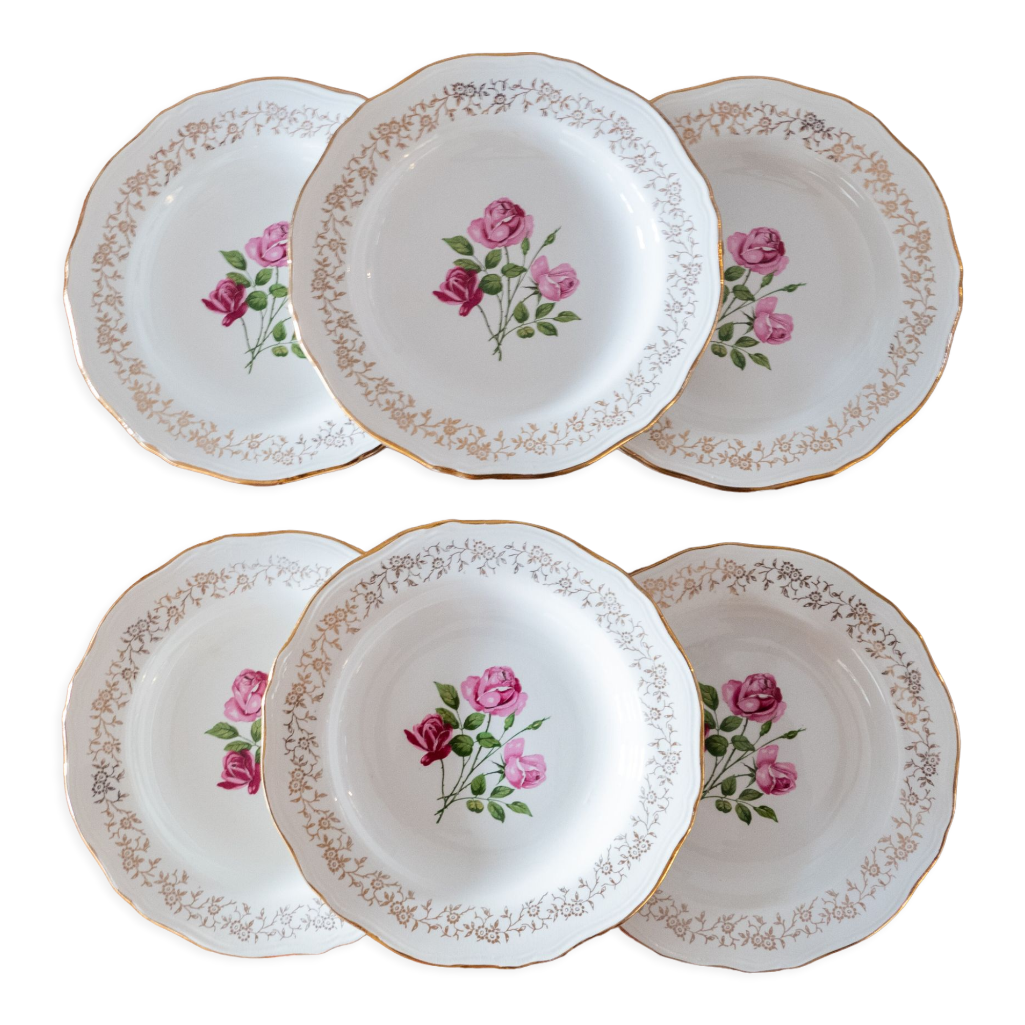 6 old plates L'Amandinoise