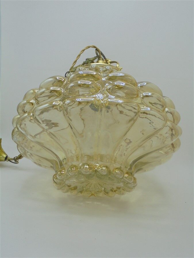 Gold glass hanging lamp