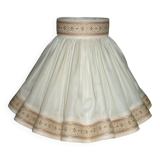 Lined skirted lampshade