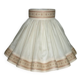 Lined skirted lampshade