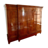 English wardrobe in solid wood veneered mahogany