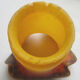 Tulip marmorean glass paste, two-tone, art deco, signed vianne, 2 available