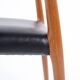Dining chair – Niels Otto Møller – Model 79 – Teak & black leather – JL Møllers Møbelfabrik – 1960s