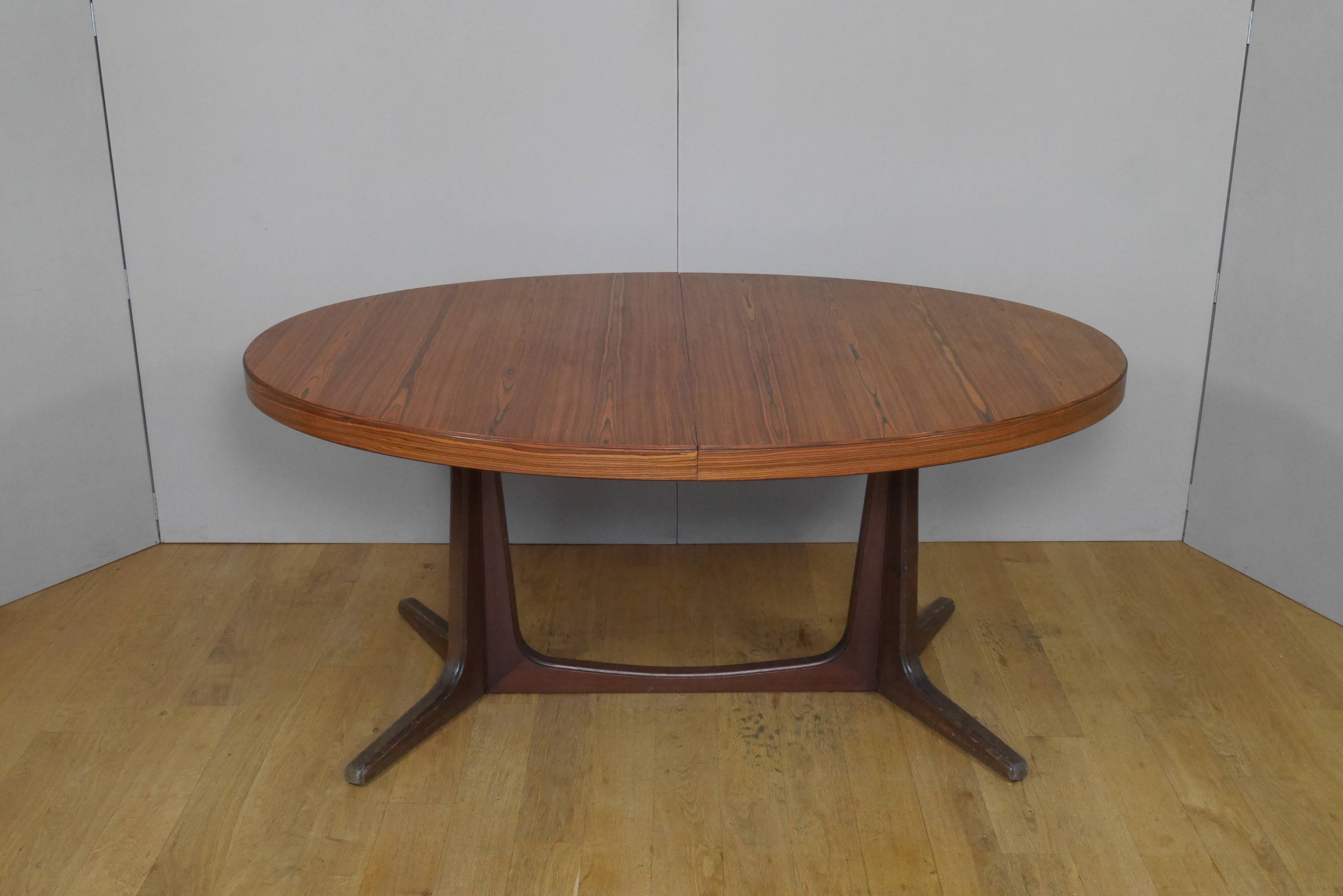 Baumann walnut oval table