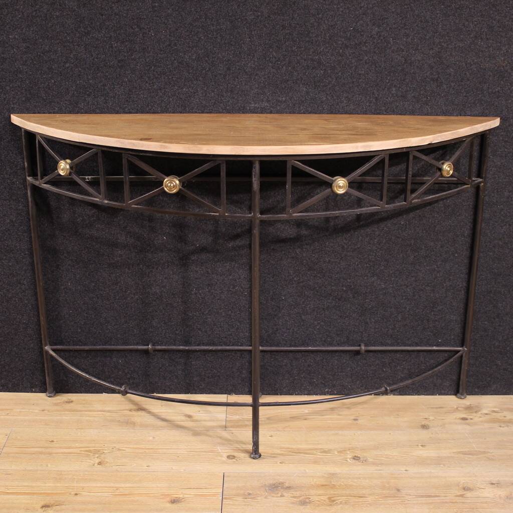 20th century French half-moon console