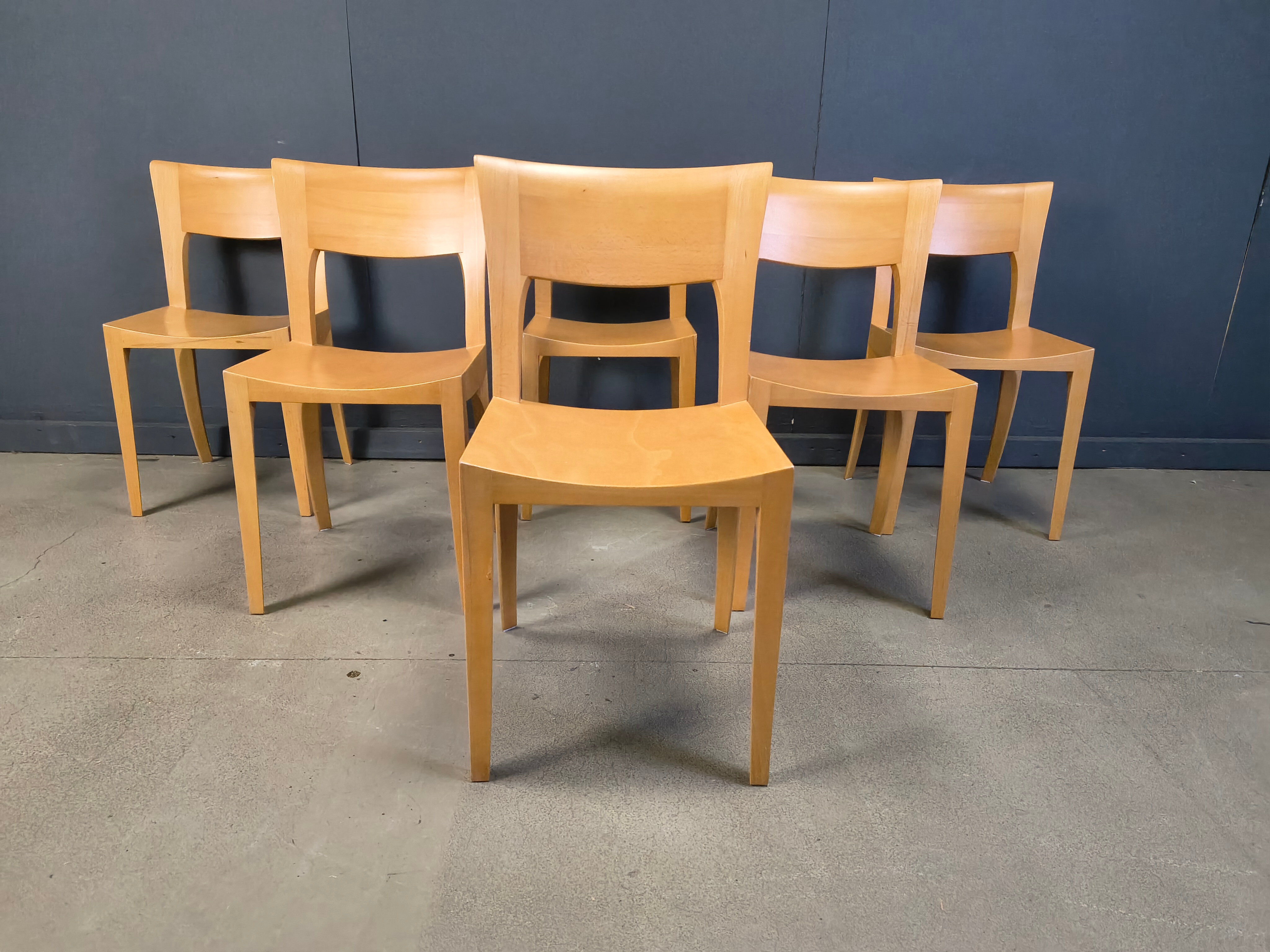 Vintage oak dining chairs, 1980s - Belgium