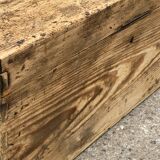 Sanded wooden trunk