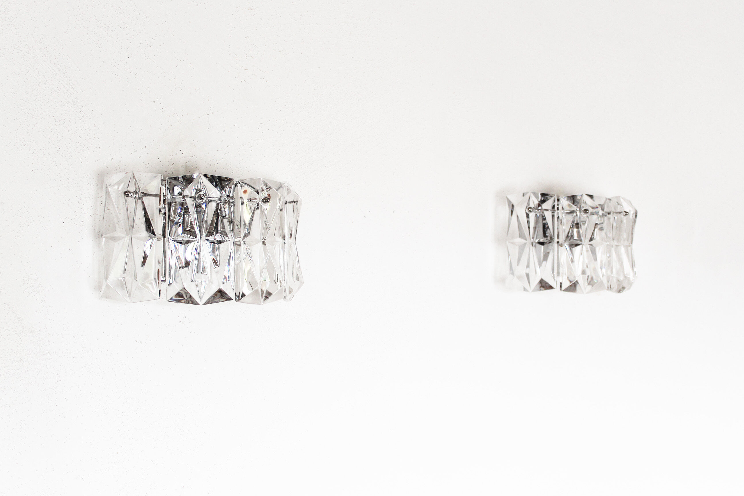 Set of two polished metal sconces by Kinkeldey