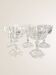 Set of 5 glass liqueur glasses