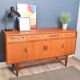 Restored Teak 1960s G Plan Fresco Short Teak Sideboard By Viktor Wilkins