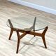Table basse Lebus en teck et verre
