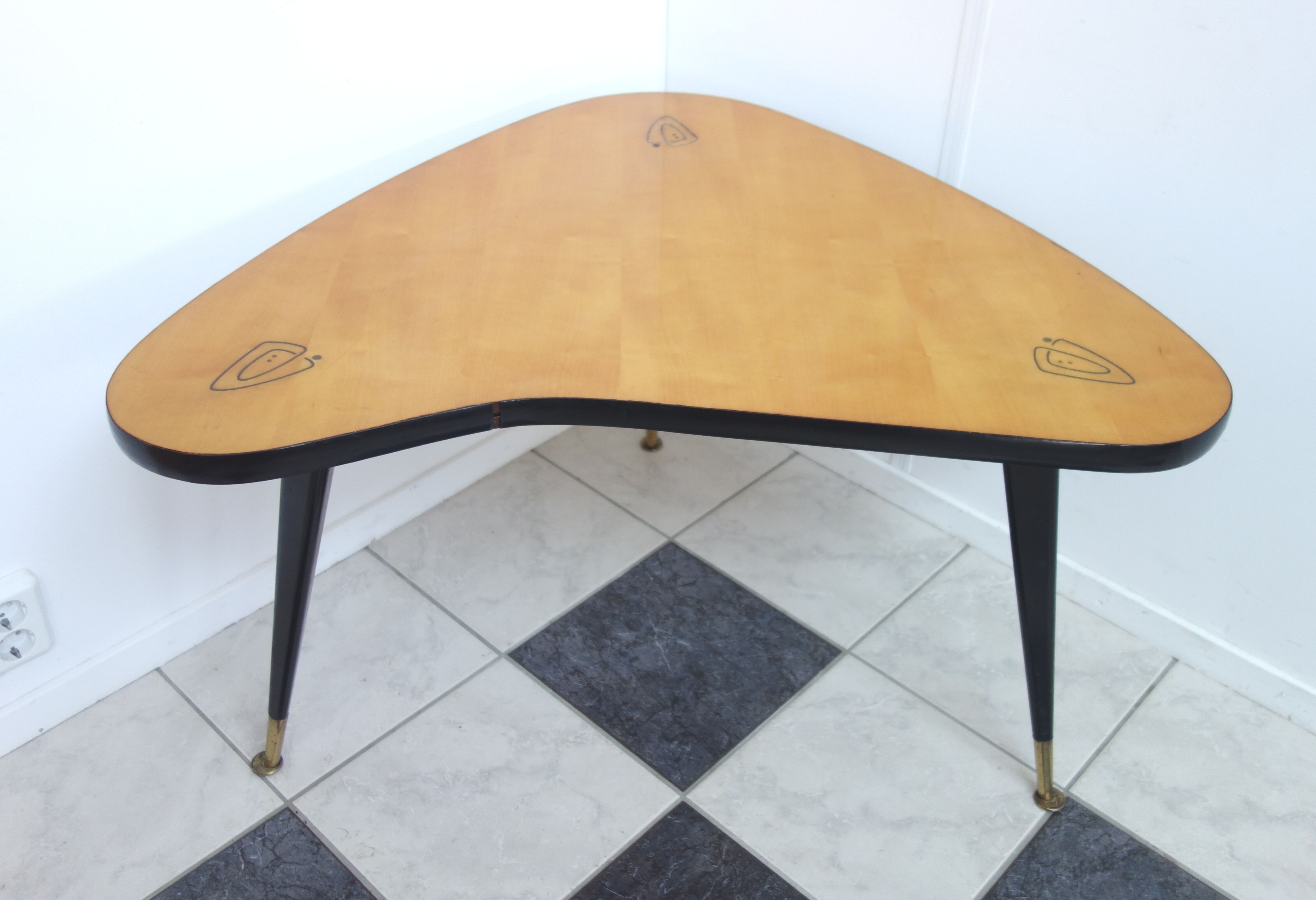 Boomerang shape coffee table 1950