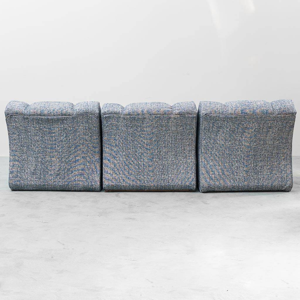Restored vintage 3-seater modular sofa from the 1970s
