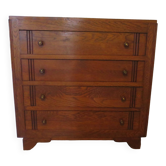 Rare - Jolie commode 4 tiroirs -Vintage - Frêne - Années 50