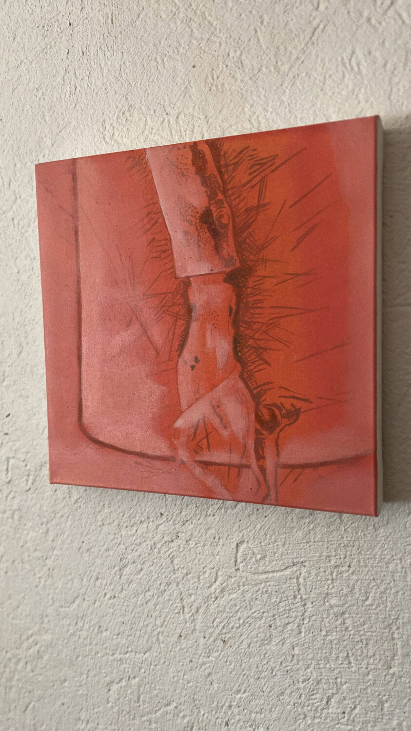 Poulpe huile sur toile