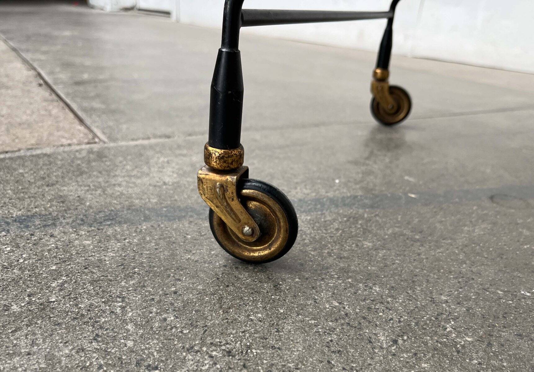 Modern folding teak trolley from the mid-century, Sweden, 1960s