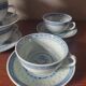 11 cups and saucers in vintage Chinese porcelain