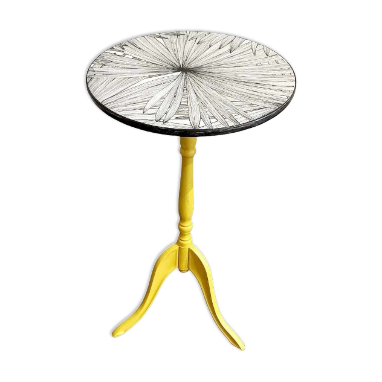 Old revamped tripod pedestal table