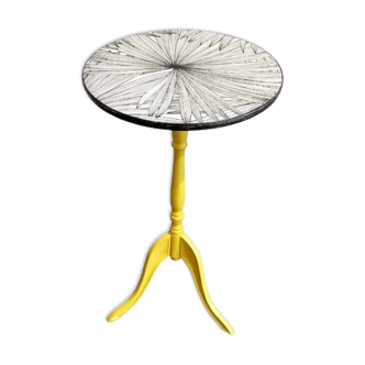 Old revamped tripod pedestal table